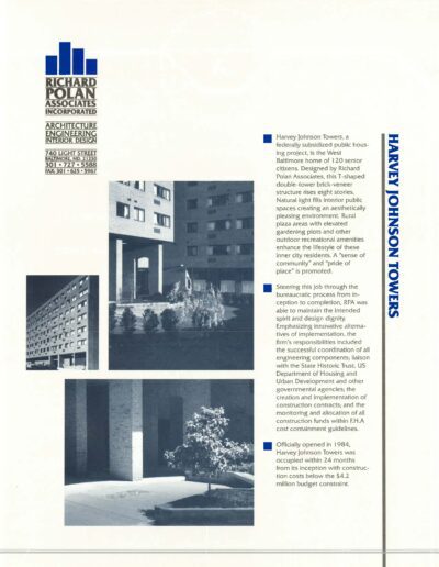 A promotional document showcasing the architectural design and features of harvard johnson public houses with a focus on the urban environment and community involvement.